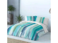 Housse De Couette En Coton Bleu 240x220 Cm LOANE -Herman Miller Magasin linge de lit 14003363