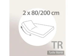 Drap Housse Relaxation Uni 2x80x200 Cm Coton ALTO Jaune Bourdon TR Tête Relevable Uniquement -Herman Miller Magasin linge de lit 14140453