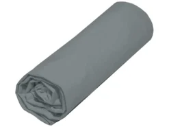 Drap Housse 160x200 Cm Satin De Coton SAPRI Gris Acier