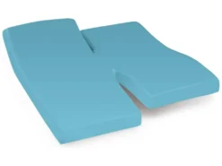 Drap Housse Relaxation Uni 2x70x200 Cm Coton ALTO Bleu Sky TPR Tête Et Pied Relevable