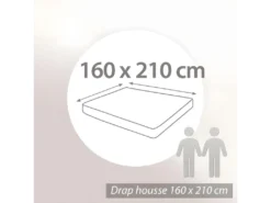 Protège Matelas Absorbant Antonin Blanc 160x210 Grand Bonnet 30cm -Herman Miller Magasin linge de lit 14161913