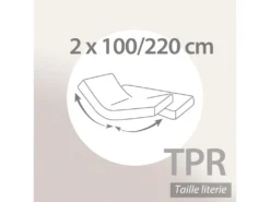 Protège Matelas Imperméable 2x100x220 Cm Lit Articulé TPR Bonnet 23cm ARNON Molleton Coton Contrecollé Polyuréthane -Herman Miller Magasin linge de lit 14163767