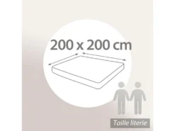 Protège Matelas Imperméable 200x200 Cm Bonnet 40cm ARNON Molleton Coton Contrecollé Polyuréthane -Herman Miller Magasin linge de lit 14164819