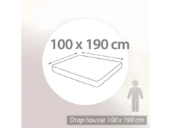 Protège Matelas 100x190 Cm ANTONIN Molleton Absorbant Traité Anti-acariens -Herman Miller Magasin linge de lit 14165213