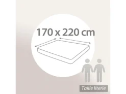 Protège Matelas Imperméable 170x220 Cm Bonnet 23cm ARNON Molleton Coton Contrecollé Polyuréthane -Herman Miller Magasin linge de lit 14166733