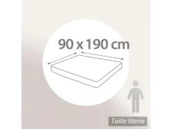 Protège Matelas Imperméable 90x190 Cm Bonnet 40cm ARNON Molleton Coton Contrecollé Polyuréthane -Herman Miller Magasin linge de lit 14167273
