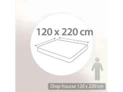 Protège Matelas 120x220 Cm ANTONIN Molleton Absorbant Traité Anti-acariens Bonnet 40cm -Herman Miller Magasin linge de lit 14168119