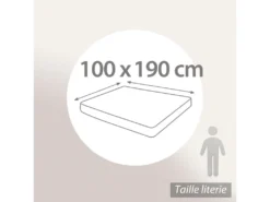 Protège Matelas Imperméable 100x190 Cm Bonnet 23cm ARNON Molleton Coton Contrecollé Polyuréthane -Herman Miller Magasin linge de lit 14168935