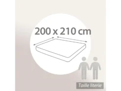 Protège Matelas Imperméable 200x210 Cm Bonnet 40cm ARNON Molleton Coton Contrecollé Polyuréthane -Herman Miller Magasin linge de lit 14170461