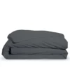 Housse De Couette Anthracite En Percale De Coton - 140x200cm