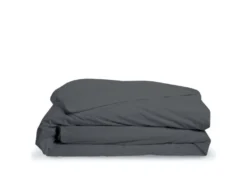 Housse De Couette Anthracite En Percale De Coton - 140x200cm