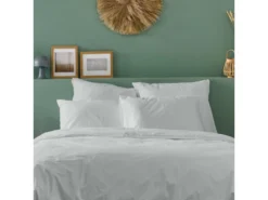 Parure De Lit Unie 2 Personnes Percale De Coton : Housse 220x240cm+ 2 Taie 65x65cm- Gris Clair 7 Parure De Lit Unie 2 Personnes Percale De Coton : Housse 220x240cm+ 2 Taie 65x65cm- Gris Clair -Herman Miller Magasin linge de lit 14983187