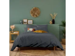 Parure De Lit Unie 1 Personne Percale De Coton : Housse 140x200cm+ 1 Taie 65x65cm- Anthracite 8 Parure De Lit Unie 1 Personne Percale De Coton : Housse 140x200cm+ 1 Taie 65x65cm- Anthracite -Herman Miller Magasin linge de lit 14983233