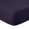 Drap Housse 140x190 +35 Cm 100% Coton 57 Fils Bleu Impérial
