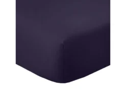 Drap Housse 140x190 +35 Cm 100% Coton 57 Fils Bleu Impérial