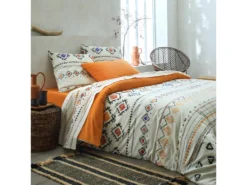 Housse De Couette 220x240 Cm + 2 Taies D'oreiller 63x63 Cm 100% Coton 57 Fils Cleta Multico