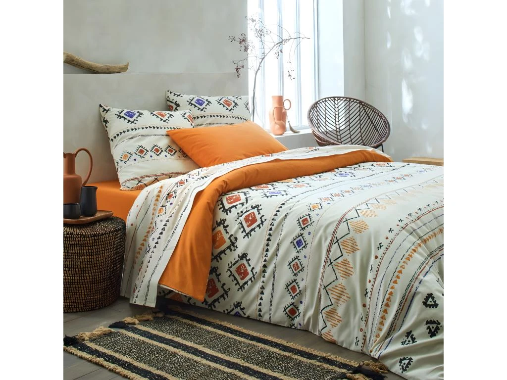 Housse De Couette 220x240 Cm + 2 Taies D'oreiller 63x63 Cm 100% Coton 57 Fils Cleta Multico 1 Housse De Couette 220x240 Cm + 2 Taies D'oreiller 63x63 Cm 100% Coton 57 Fils Cleta Multico