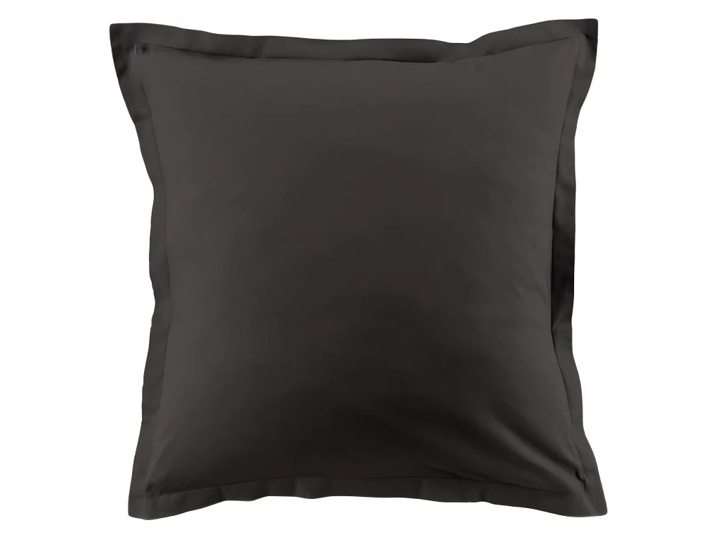 Housse De Couette 240x260 Cm + 2 Taies D'oreiller Carrées 100% Coton 57 Fils Gris Foncé 3 Housse De Couette 240x260 Cm + 2 Taies D'oreiller Carrées 100% Coton 57 Fils Gris Foncé – Image 3