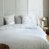Housse De Couette 220x240 Cm + 2 Taies D'oreiller 63x63 Cm 100% Percale De Coton 80 Fils Cammy Gris