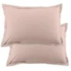 Lot De 2 Taies D'oreiller 50x70 Cm Rectangle 100% Coton 57 Fils Blush