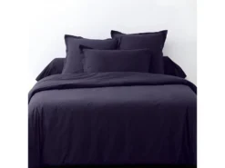 Lot De 2 Taies D'oreiller 63x63 Cm Carrée 100% Coton 57 Fils Bleu Impérial -Herman Miller Magasin linge de lit 16739413