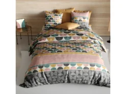 Housse De Couette 140x200 Cm + 1 Taie D'oreiller Carrée 100% Coton 57 Fils Thamos -Herman Miller Magasin linge de lit 16740157