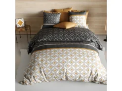 Housse De Couette 140x200 Cm + 1 Taie D'oreiller Carrée 100% Coton 57 Fils Oto -Herman Miller Magasin linge de lit 16740321