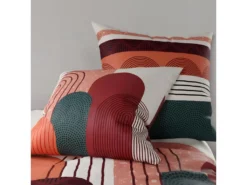 Housse De Couette 140x200 Cm + 1 Taie D'oreiller Carrée 100% Coton 57 Fils Galyo -Herman Miller Magasin linge de lit 16740401