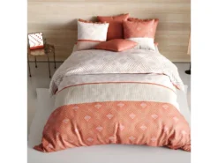 Housse De Couette 140x200 Cm + 1 Taie D'oreiller Carrée 100% Coton 57 Fils Kaile -Herman Miller Magasin linge de lit 16740423