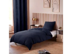 Parure De Couette "Gaze De Coton" 140 X 200 Pour Lit 1 Place - Gaze De Coton Orage