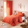 Parure De Couette "Gaze De Coton" 260 X 240 Pour Lit 2 Places "King Size" 160 à 180 Cm - Gaze De Coton Terracotta