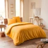 Parure De Couette "Nid D'abeille" 240 X 220 Pour Lit 2 Places 140 à 160 Cm - Nid D'abeille Curry