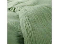 Parure De Couette "Gaze De Coton" 260 X 240 Pour Lit 2 Places "King Size" 160 à 180 Cm - Gaze De Coton Olive -Herman Miller Magasin linge de lit 18879267