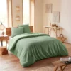 Parure De Couette "Nid D'abeille" 260 X 240 Pour Lit 2 Places "King Size" 160 à 180 Cm - Nid D'abeille Olive