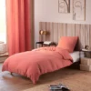 Parure De Couette "Gaze De Coton" 140 X 200 Pour Lit 1 Place - Gaze De Coton Blush