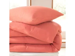 Parure De Couette "Gaze De Coton" 140 X 200 Pour Lit 1 Place - Gaze De Coton Blush -Herman Miller Magasin linge de lit 18879305