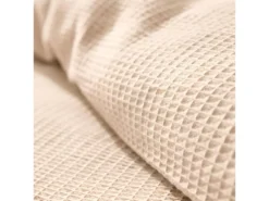 Parure De Couette "Nid D'abeille" 260 X 240 Pour Lit 2 Places "King Size" 160 à 180 Cm - Nid D'abeille Naturel -Herman Miller Magasin linge de lit 18879415