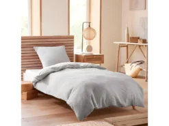 Parure De Couette "Nid D'abeille" 140 X 200 Pour Lit 1 Place - Nid D'abeille Perle