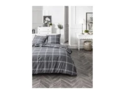 TODAY Parure De Lit Mawira 1.8 - 1 Housse De Couette 240 X 260 Cm Et 2 Taies Doreiller 63 X 63 Cm - 100% Coton - Gris TODAY