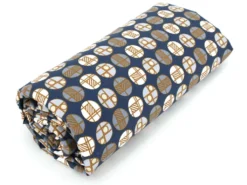 Drap Housse Imprimé 120x200 Cm Percale De Coton ROMEO Bleu Baltique Bonnet 40 Cm