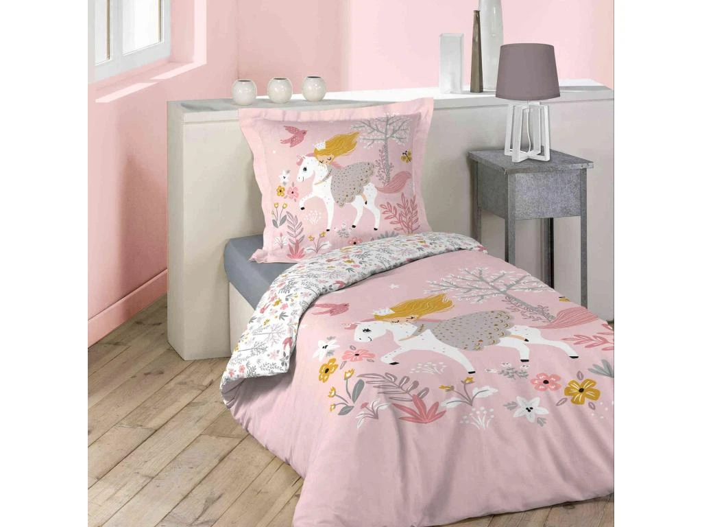 Parure De Lit Enfant Fée Des Bois 140x200 1 Parure De Lit Enfant Fée Des Bois 140x200