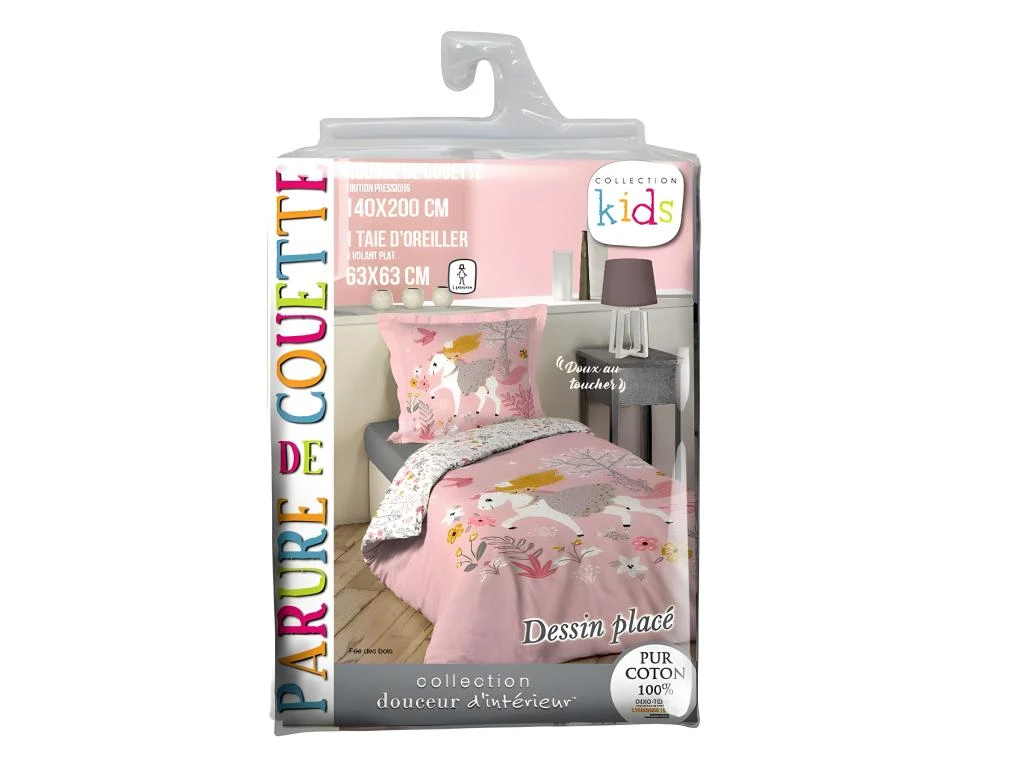 Parure De Lit Enfant Fée Des Bois 140x200 3 Parure De Lit Enfant Fée Des Bois 140x200 – Image 3