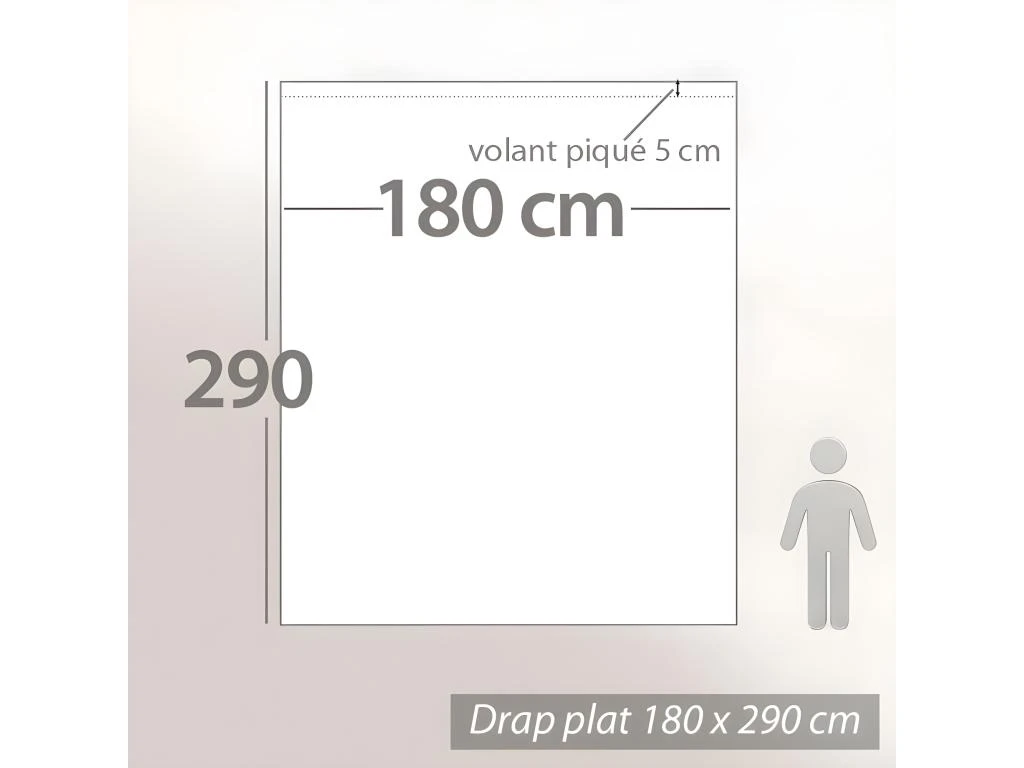 Drap Plat 180x290 Cm Satin De Coton GRAND HÔTEL Blanc 3 Drap Plat 180x290 Cm Satin De Coton GRAND HÔTEL Blanc – Image 3