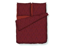 Parure De Lit En Satin 80 Fils/cm² - Housse De Couette 240 X 260 Cm + 2 Taies D'oreiller 63 X 63 Cm - Terracotta - BURBY