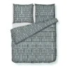 Parure De Lit En Satin 80 Fils/cm² - Housse De Couette 220 X 240 Cm + 2 Taies D'oreiller 63 X 63 Cm - Gris - BURBY