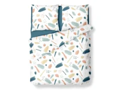 Parure De Lit En Coton 57 Fils/cm² - Housse De Couette 240 X 260 Cm + 2 Taies D'oreiller 63 X 63 Cm - Multicolore - AKUAREL