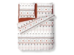 Parure De Lit En Coton 57 Fils/cm² - Housse De Couette 240 X 260 Cm + 2 Taies D'oreiller 63 X 63 Cm - Multicolore - TUNIS