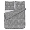 Parure De Lit En Satin 80 Fils/cm² - Housse De Couette 240 X 260 Cm + 2 Taies D'oreiller 63 X 63 Cm - Gris - BURBY