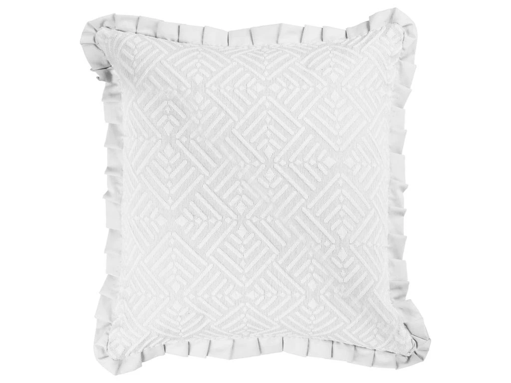 Lot De 2 Taies D'oreiller En Coton à Motifs Géométriques - 50 X 50 Cm - Blanc - IRINDA 2 Lot De 2 Taies D'oreiller En Coton à Motifs Géométriques - 50 X 50 Cm - Blanc - IRINDA – Image 2