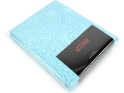 Parure De Lit 240x220 Cm Satin De Coton PANTHEON Bleu Clair -Herman Miller Magasin linge de lit 8855803